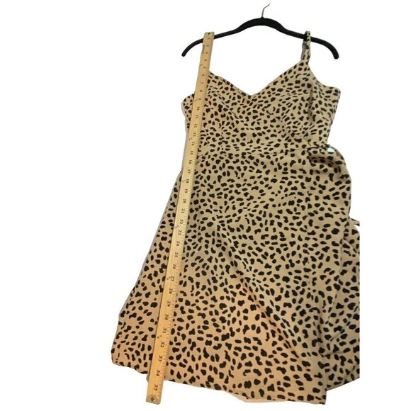 Sanctuary Tan & Black Animal Print Wrap Sheath Mini Dress Size Small - Picture 8 of 11